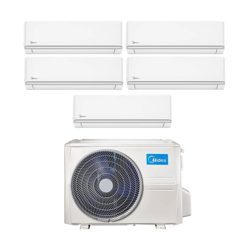 Condizionatore Penta Split Midea Elegance 9+9+9+12+12 con M5OE-42HFN8-Q R-32 Wi-Fi Optional