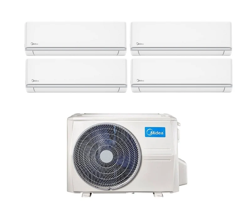 Condizionatore Quadri Split Midea Elegance 9+9+9+9 con M4OE-28HFN8-Q R-32 Wi-Fi Optional
