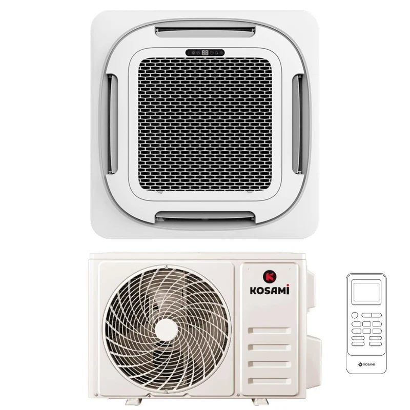 Condizionatore a Cassetta Kosami 36000 Btu R-32 Wi-Fi Integrato con Griglia e Telecomando