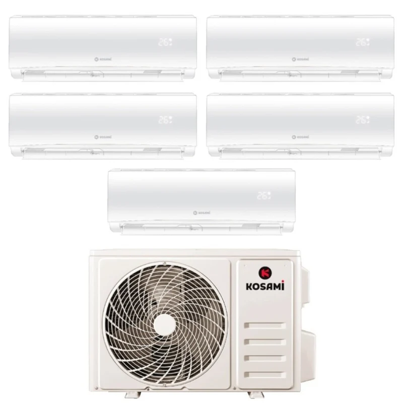 Condizionatore Penta Split Kosami Paros White 9+9+9+9+18 con 42-5 R-32 Wi-Fi Integrato