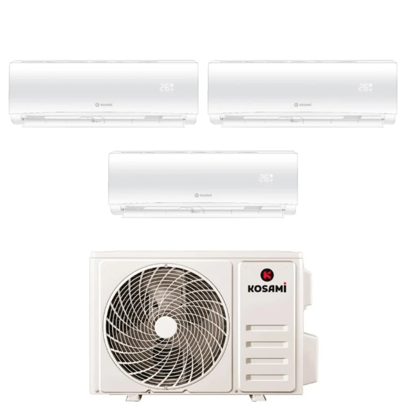 Condizionatore Trial Split Kosami Paros White 12+12+12 con 32-4 R-32 Wi-Fi Integrato