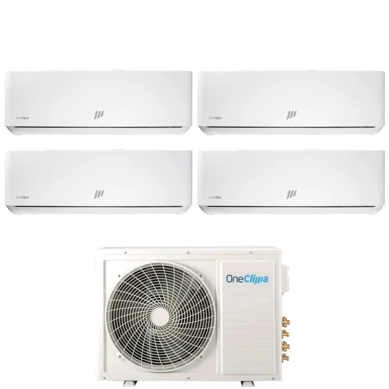 Condizionatore Quadri Split OneClima Ultra 12+12+12+12 con MLT42x5/Y24 R-32 Wi-Fi Integrato Pannello Telato