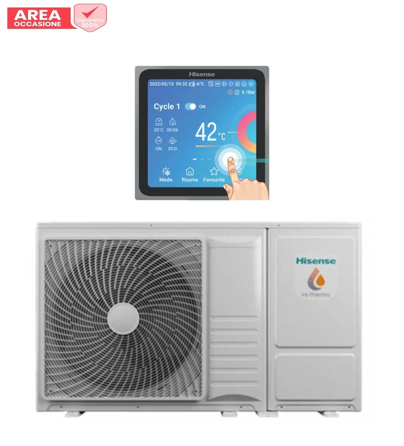 AREA OCCASIONE 5099 Pompa di Calore Reversibile Monoblocco Hisense Hi-Terma AHZ-044HCDS1 R-32 Wi-Fi Optional con Comando Incluso