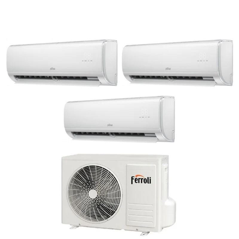 Condizionatore Trial Split Ferroli Giada M 12+12+12 con 27-3 R-32 Wi-Fi Integrato
