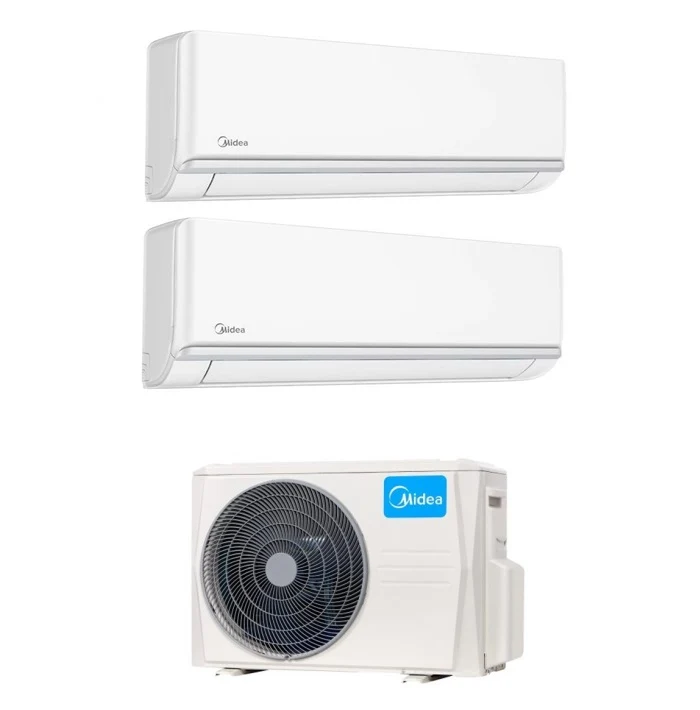 Condizionatore Dual Split Midea Elegance 12+18 con M3OA-27HFN8-Q R-32 Wi-Fi Optional