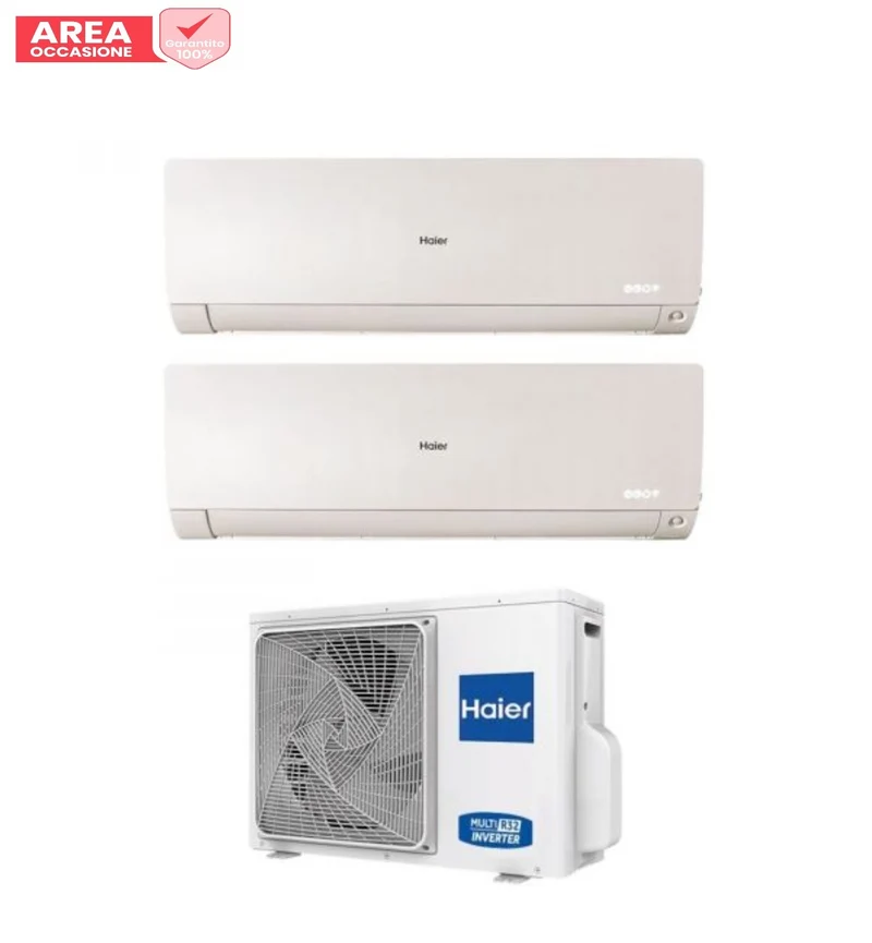AREA OCCASIONI 5078 Condizionatore Dual Split Haier Flexis Plus White 12+12 con 2U50S2SM1FA R-32 Wi-Fi Integrato Bianco