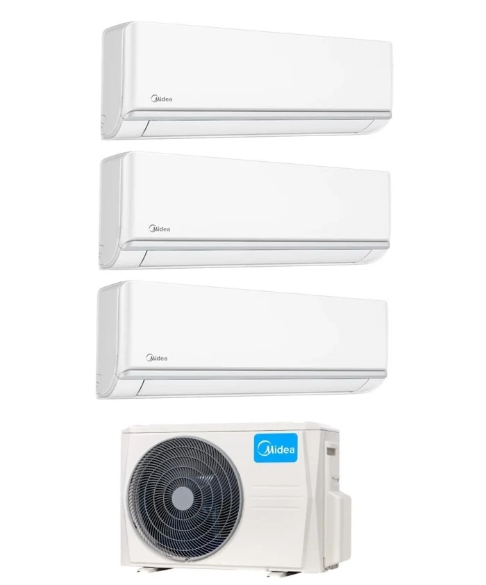 Condizionatore Trial Split Midea Elegance 9+12+18 con M4OE-28HFN8-Q R-32 Wi-Fi Optional