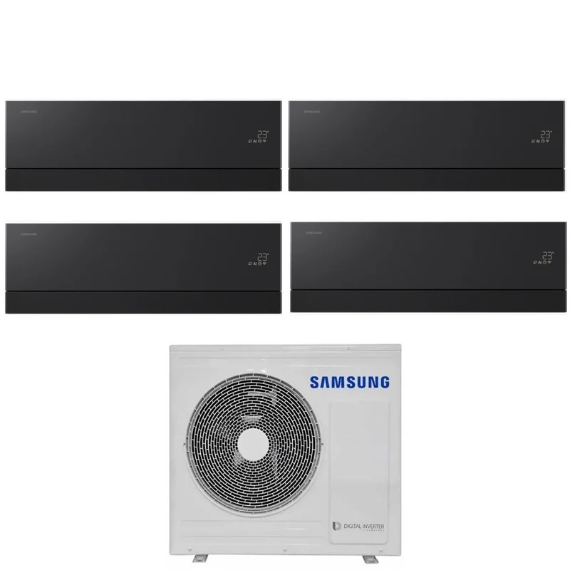 Condizionatore Quadri Split Samsung WindFree Première Black 7+7+7+7 con AJ080TXJ4KG R-32 Wi-Fi Integrato