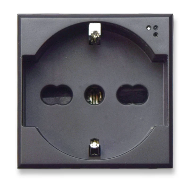 PRESA SHUKO BIPASSO UNIVERSALE ILLUMINABILE AVE SERIE TEKLA S44 2P+T 10/16A 250V 2 MODULI 445090/15TS