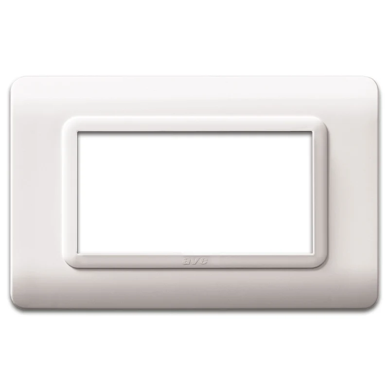 PLACCA AVE S44 SERIE TECNOPOLIMERO IN PLASTICA PER SCATOLA RETTANGOLARE 4 MODULI 44PY04B