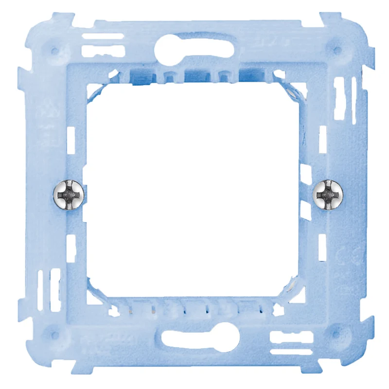 SUPPORTO 1-2 MODULI CON GRIFFE PER SCATOLA TONDA D.60 AVE S44 44A02