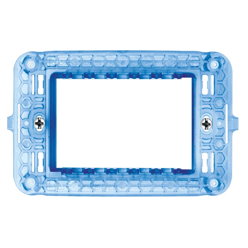 SUPPORTO AVE 3 MODULI CON VITI S44 INTERASSE 83,5MM PER SCATOLE 2503MG, 253X4, 253CG, 253X4CG E 253GB