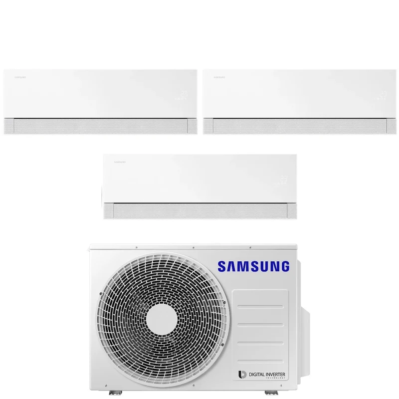 Condizionatore Trial Split Samsung WindFree Première White 7+12+12 con AJ068TXJ3KG R-32 Wi-Fi Integrato