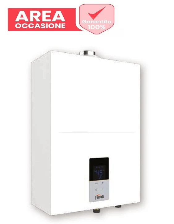 AREA OCCASIONE 3092 Scaldabagno a Camera Stagna Ferroli KONA 12 Litri Metano con Kit Fumi