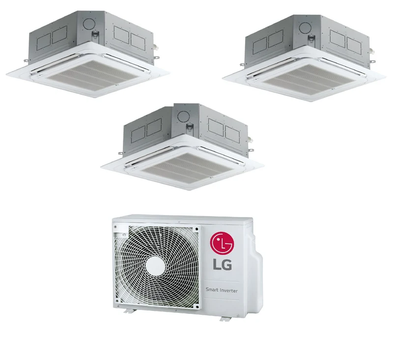 Condizionatore a Cassetta Trial Split LG Standard 9+9+9 Btu con MU3R19 R-32 Wi-Fi Optional con Pannello