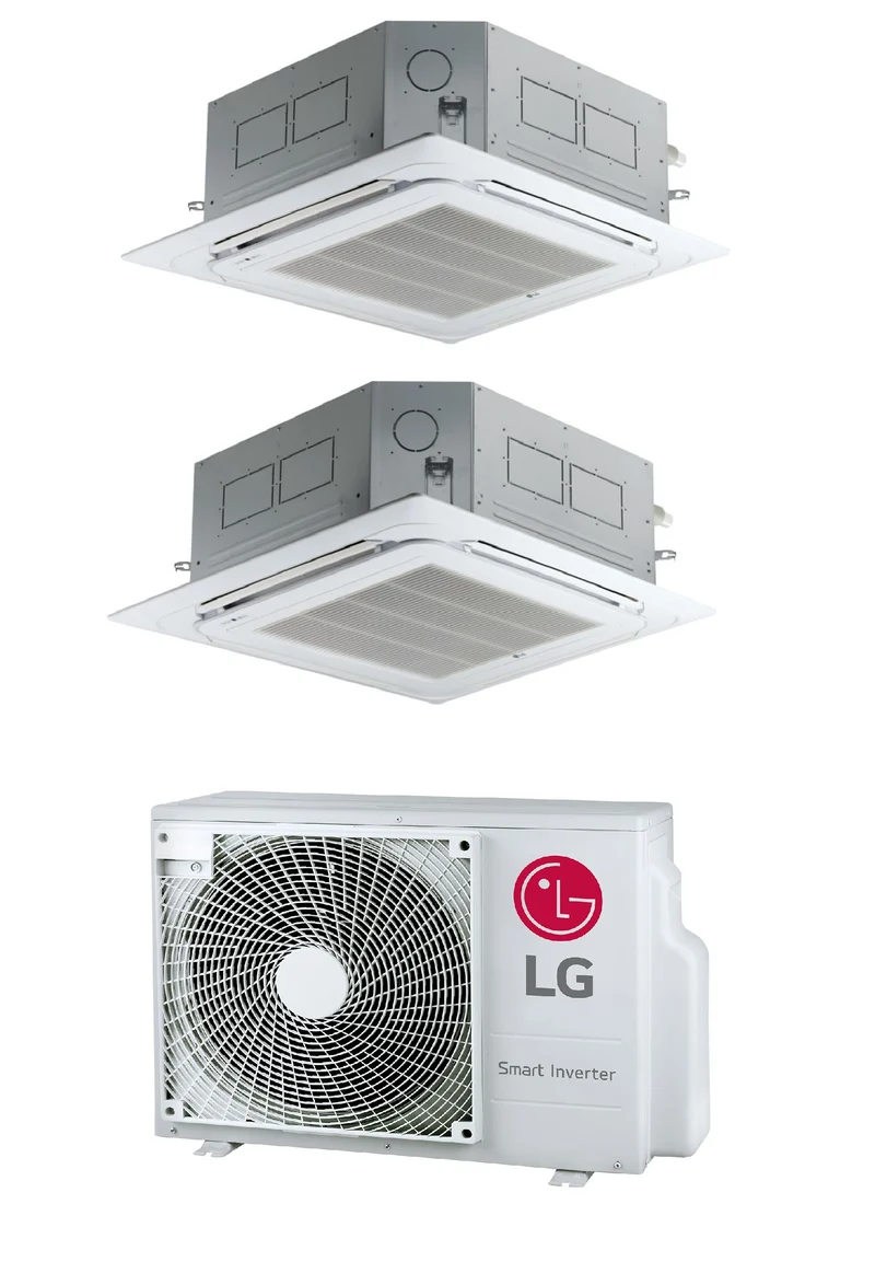 Condizionatore a Cassetta Dual Split LG Standard 9+9 Btu con MU2R15 R-32 Wi-Fi Optional con Pannello