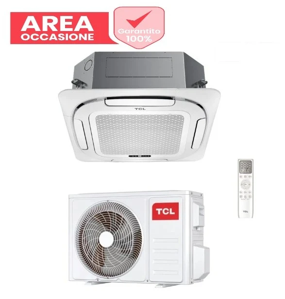 AREA OCCASIONI 3005 Condizionatore Cassetta 4 Vie TCL 90x90 24000 Btu R-32 Wi-Fi Optional
