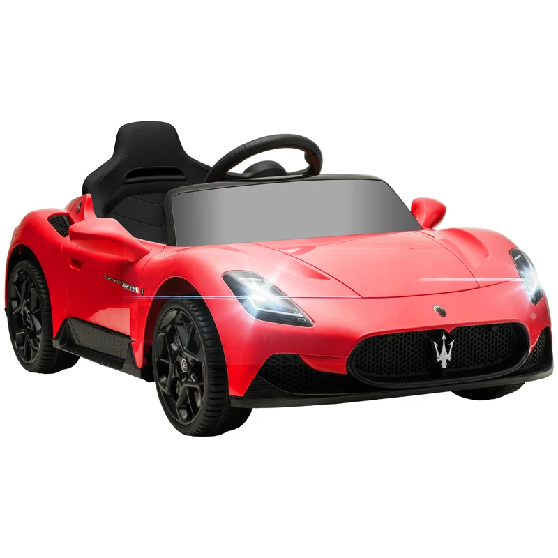 EasyComfort Macchina Elettrica per Bambini 3-6anni, Auto Maserati MC20 con Guida Manuale, Telecomando e Fari LED, Età 3-6 Anni, Rosso