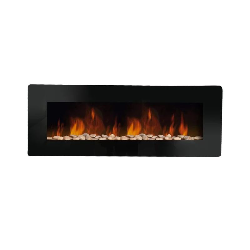 Camino elettrico caminetto da parete DALLAS 127x11x50