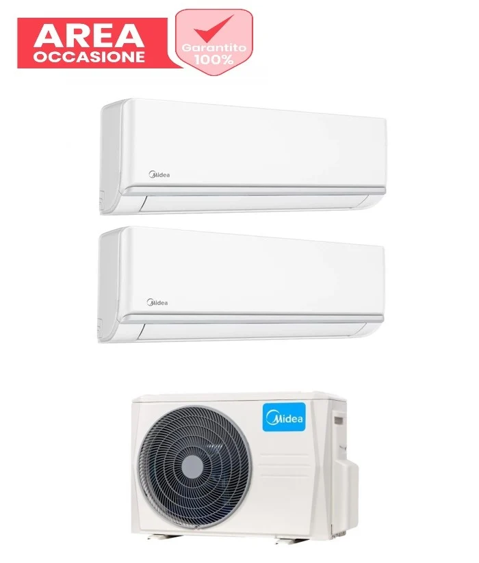 AREA OCCASIONI 2776 Condizionatore Dual Split Midea Elegance 9+9 con M2OH-14HFN8-Q R-32 Wi-Fi Optional