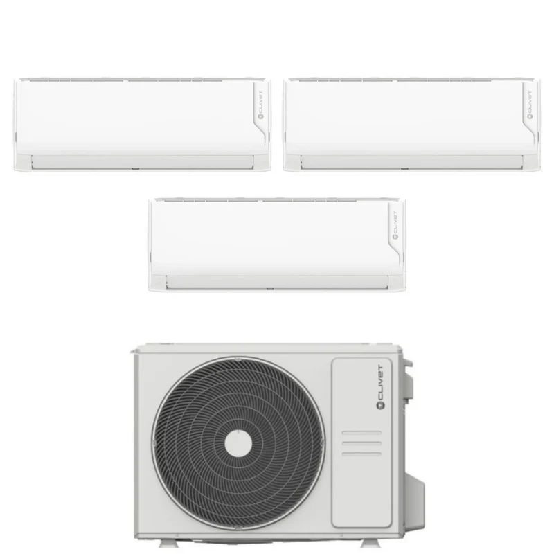 Condizionatore Trial Split Clivet Cristallo2 12+12+12 con MU2-Y 79M R-32 Wi-Fi Integrato