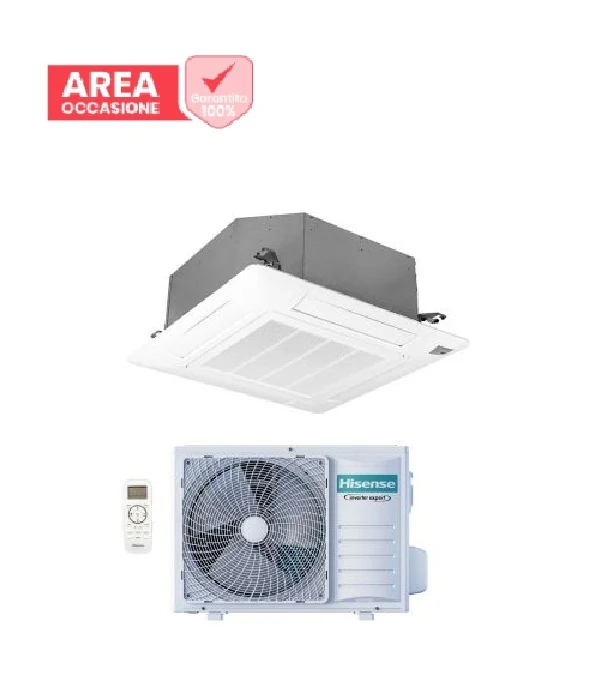 AREA OCCASIONI Condizionatore a Cassetta Hisense Turbo 9000 Btu ACT26UR4RCC8 R-32 Wi-Fi Optional con Telecomando e Pannello Incluso