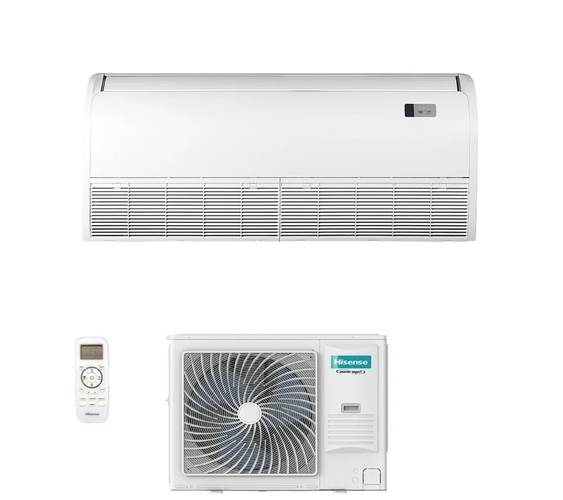 Hisense Turbo Decken-/Bodenklimaanlage 42000 Btu R-32 Wi-Fi optional mit Standard-Fernbedienung