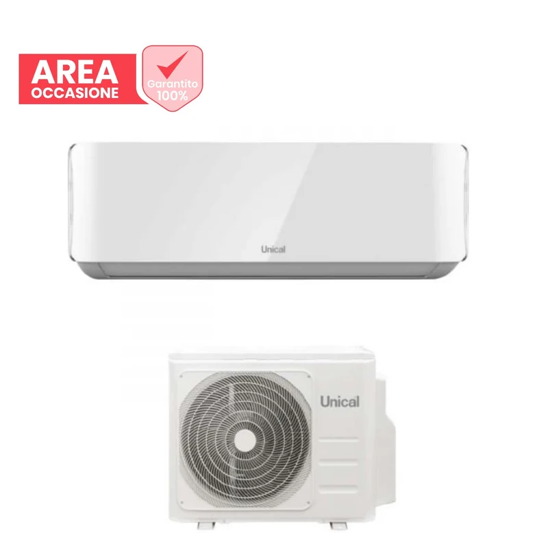 AREA OCCASIONI 2626 Climatizzatore Condizionatore Unical Inverter serie AIR CRISTAL 13000 Btu KMUN 13H R-32 Wi-Fi Optional