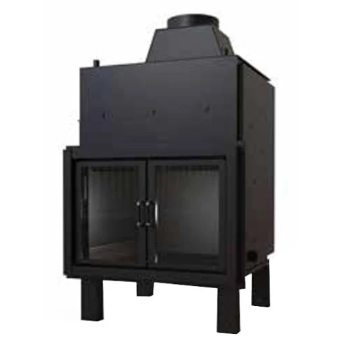 Termocamino a Legna CTM Basic Eco S0 24 kW Solo Riscaldamento con Scambiatore Full Link e Chiusura Antine