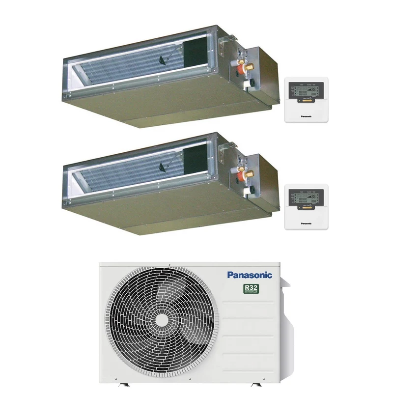 Panasonic 9+12 Kanal-Dual-Split-Klimaanlage mit CU-2Z41TBE R-32, optionales WLAN mit kabelgebundener Steuerung