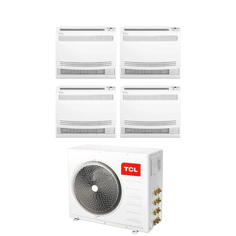 Quadri Split-Konsolenklimaanlage TCL 9+9+12+12 mit MT3240 R-32 integriertem WLAN