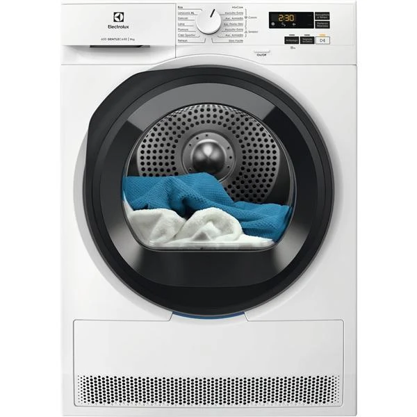 Asciugatrice Electrolux EW6HA19G Serie 600 GentleCare 9 Kg Classe C Pompa di Calore (A85xL59,6xP63,6) Bianco