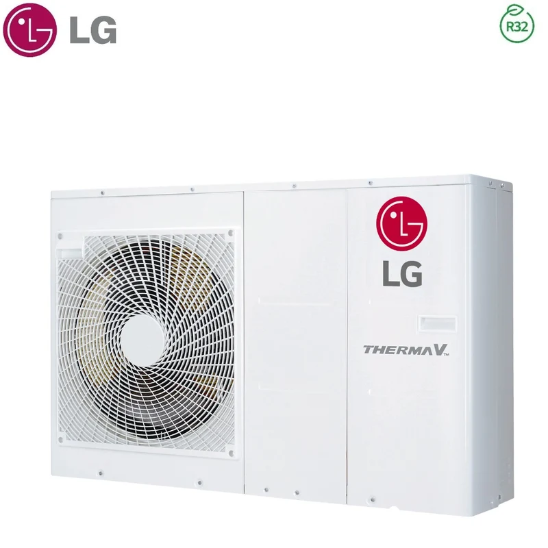 LG Therma V Monoblock-Inverter-Wärmepumpe Minikühler 9 kW HM091M.U43 Einphasiges R-32