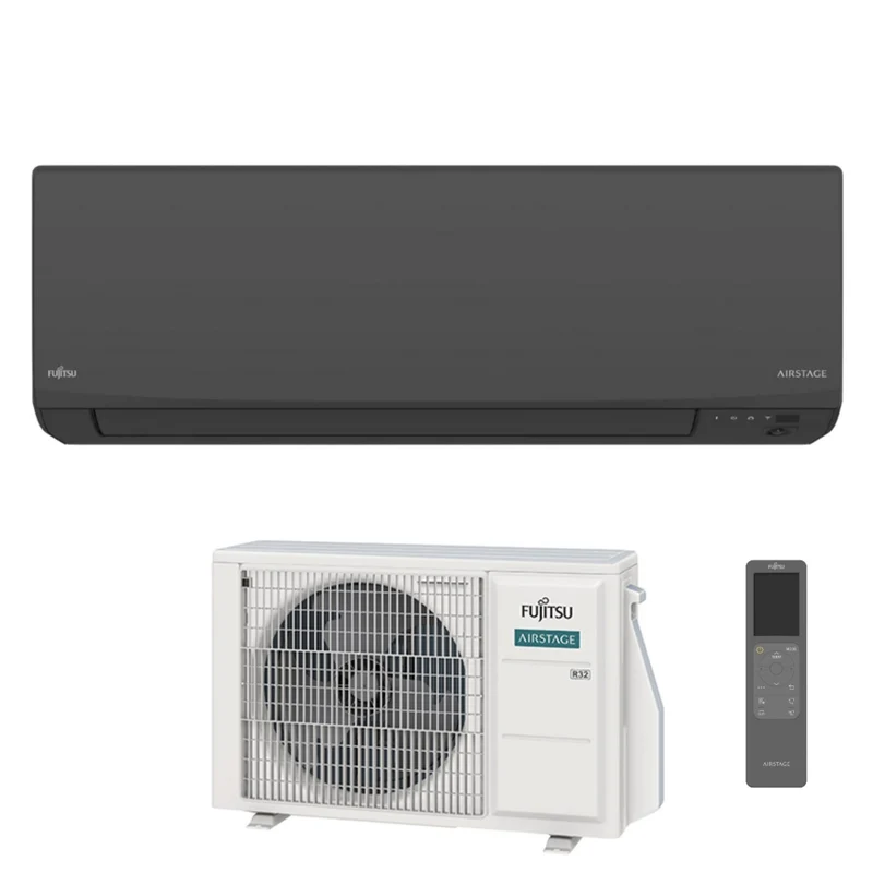 Condizionatore Fujitsu KJ Black 7000 Btu ASEH07KJCALB R-32 Wi-Fi Integrato