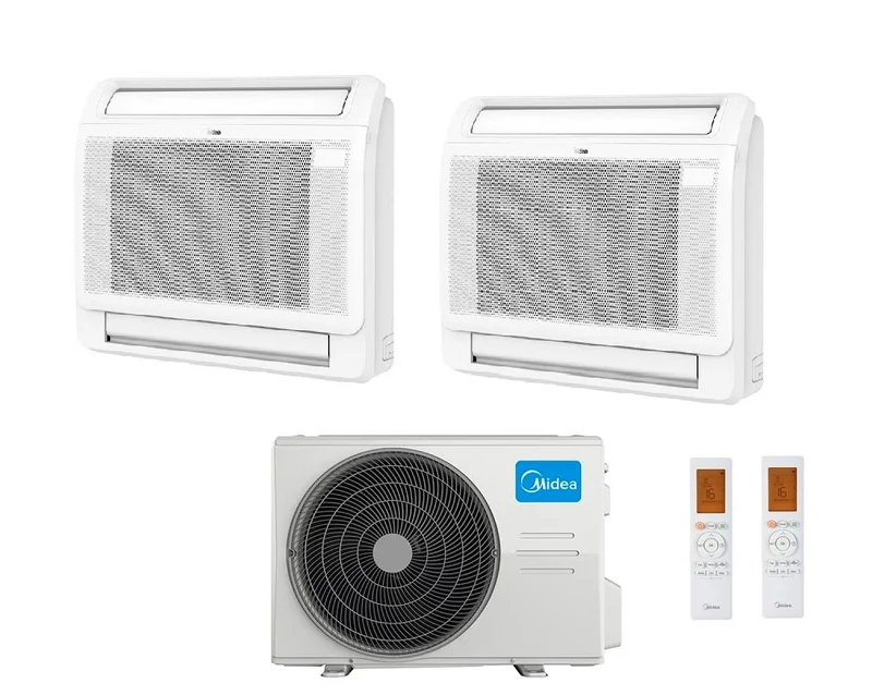 Condizionatore Dual Split Console Midea 9+9 btu con M2OH-14HFN8-Q R-32 Wi-Fi Optional