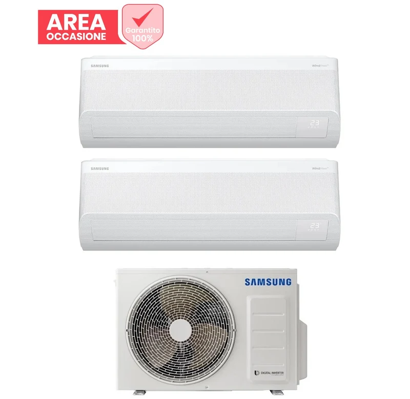 SCHNÄPPCHENBEREICH 2586 Klimaanlage Samsung Dual Split Inverter WINDFREE AVANT S2 9+12 Serie mit AJ050TXJ2KG R-32 integriertem WLAN 9000+12000