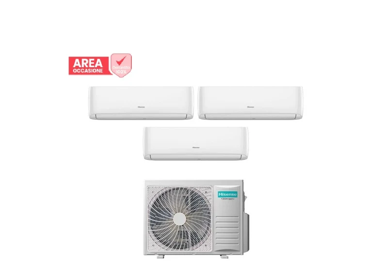 AREA OCCASIONI 2502 Condizionatore Trial Split Hisense Hi-Comfort 9+9+9 con 3AMW52U4RJC R-32 Wi-Fi Integrato