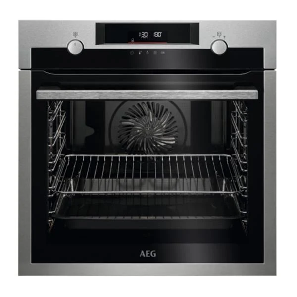 Forno Elettrico da Incasso AEG BPE535260M Serie 6000 SurroundCook 71 L Pirolitico Classe A+ (A59,4×L59,5×P54,6) Nero/Acciaio Satinato