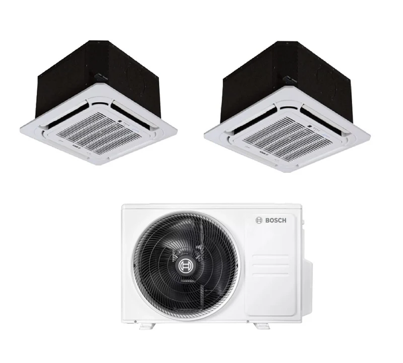 Bosch Mix CLIMATE 5000 und 5000iM 9+12 BTU Dual-Split-Kassetten-Klimaanlage mit 5000M 53/2 E R-32