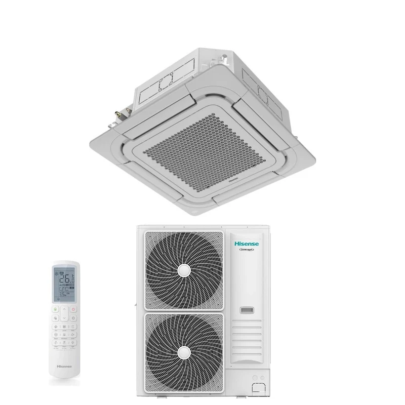 Condizionatore a Cassetta Hisense 60000 Btu AUC175UR4RKC8 R-32 Wi-Fi Optional Trifase con Pannello e Telecomando