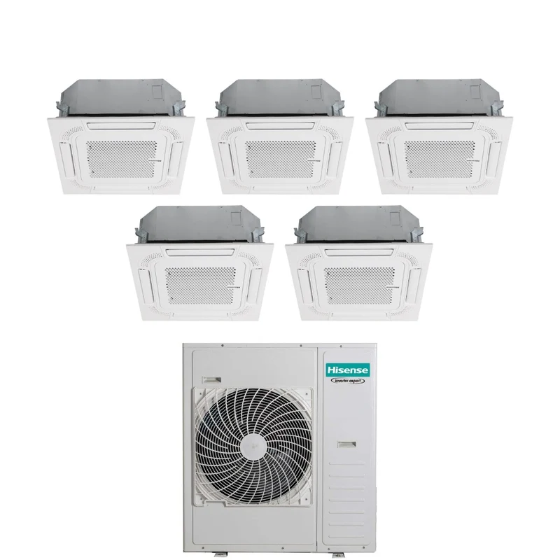 Klimaanlage Penta-Split a Cassetta Hisense 9+9+9+9+12 mit 5AMW125U4RTA R-32 WLAN optional mit Telecomando e Pannello