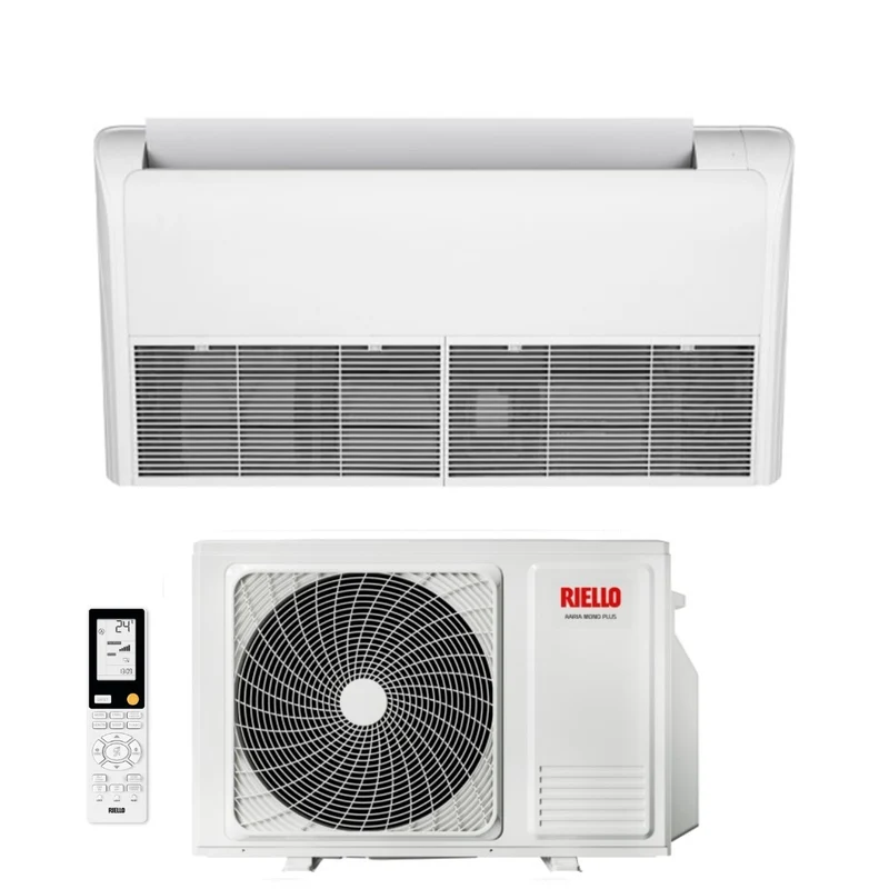 Riello Decken-/Bodenklimagerät 12000 Btu AARIA MONO PLUS-I AMS 35 P R-32 mit Infrarot-Fernbedienung