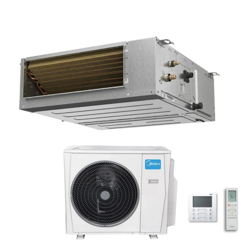 Condizionatore Canalizzato Midea A7 12000 Btu MTJ-12HWFNX(GA) R-32 Wi-Fi Integrato con Telecomando e Comando a Filo