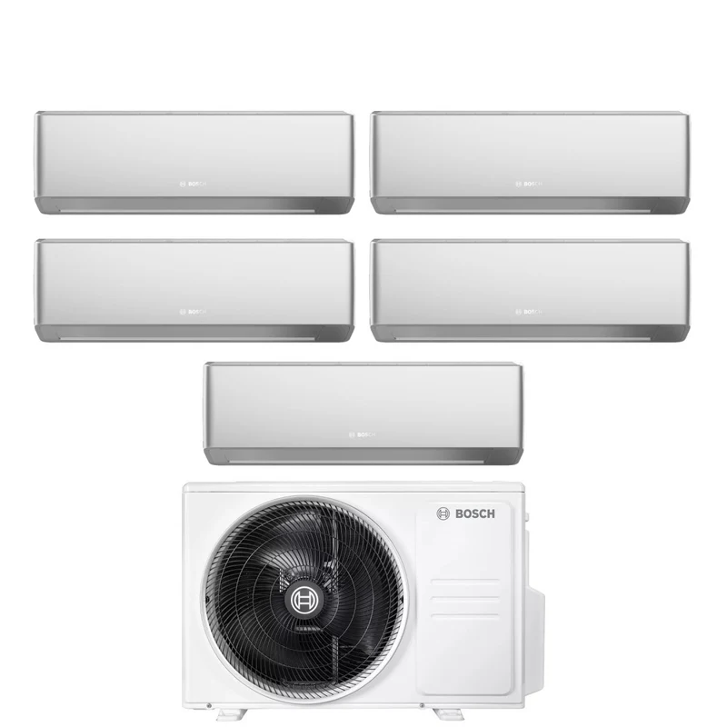Condizionatore Penta Split Bosch CLIMATE 7000i SILVER 7+7+7+7+9 con 5000M 105/4 E R-32 Wi-Fi Integrato