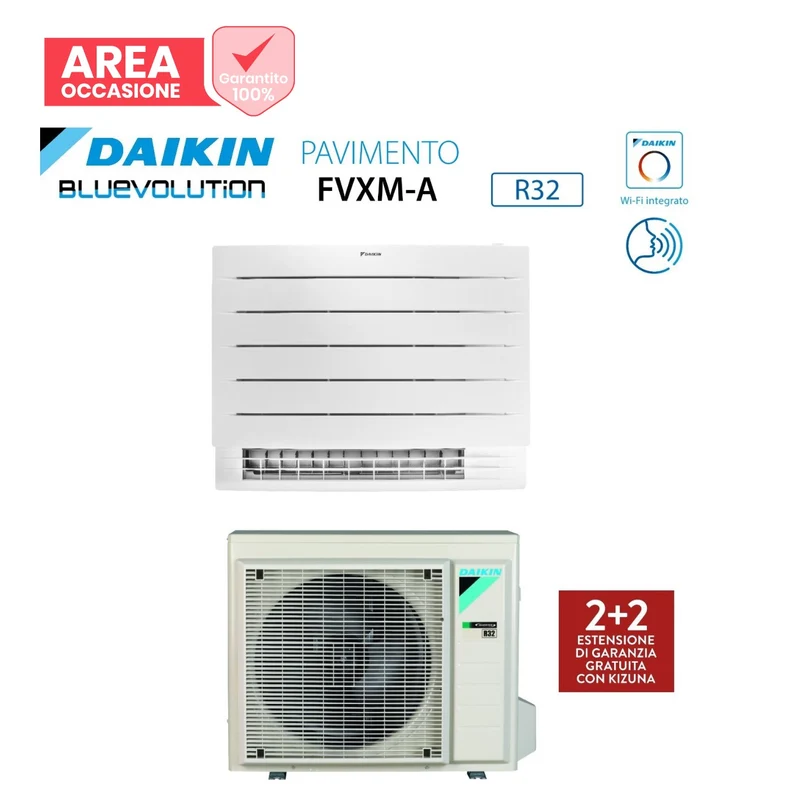 AREA OCCASIONI Climatizzatore Condizionatore Daikin Bluevolution Perfera a Pavimento 18000 BTU FVXM50A R-32 Wi-Fi Integrato Telecomando a Infrarossi Incluso Garanzia Italiana