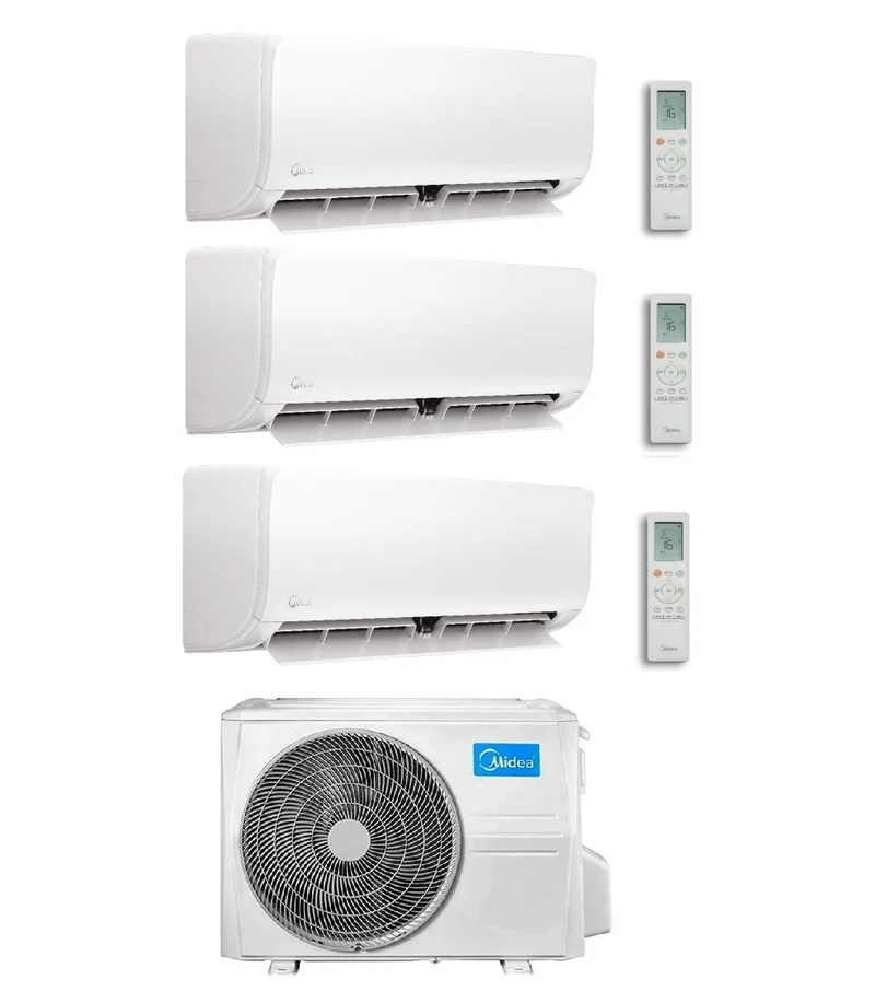 Condizionatore Trial Split Midea Xtreme Pro Green 9000+9000+9000 Btu con M3OG-21HFN8-Q 9+9+9 Wi-Fi integrato
