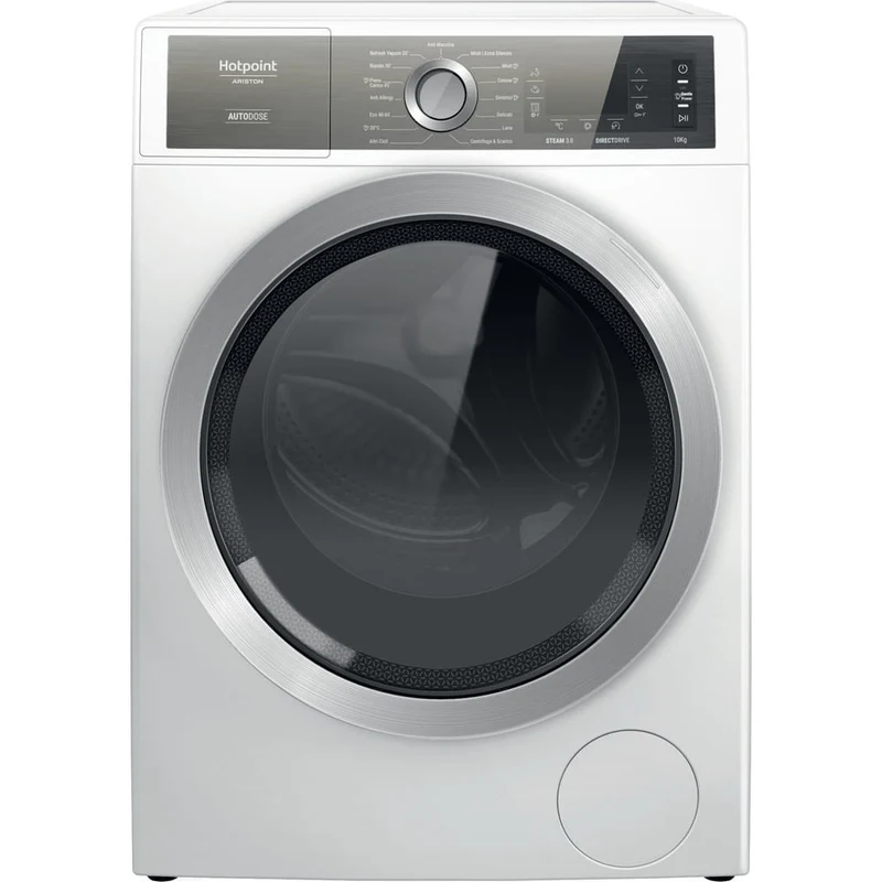 Lavatrice A Carico Frontale Hotpoint Ariston H8 W046WB IT 10 Kg Classe A 1400 Giri (A84xL59,9xP64,3) Motore PowerDrive Igienizzazione A Vapore