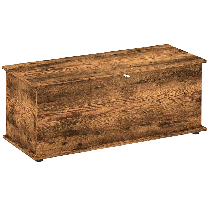 EasyComfort Aufbewahrungsbank, Tragfähigkeit 120 kg, für Schlafzimmer und Eingangsbereich, aus Holz, 100 x 40 x 40 cm, braun