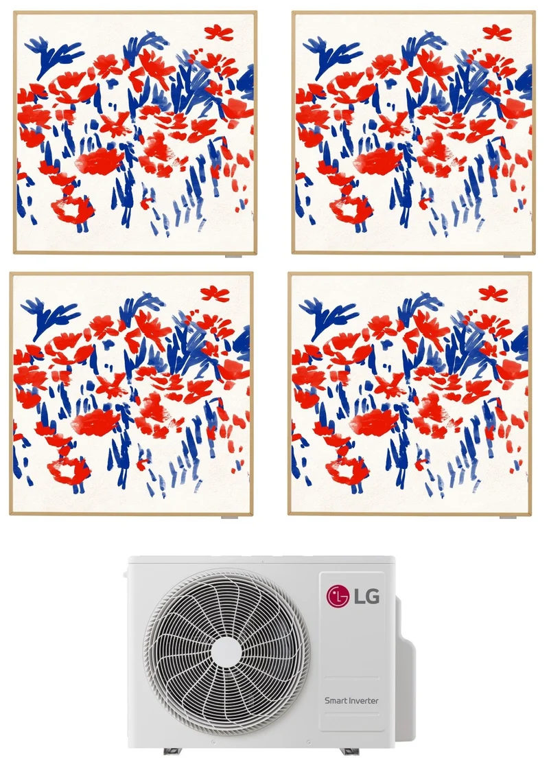 Condizionatore LG Quadri Split Inverter ARTCOOL GALLERY PHOTO 9+9+9+9 con MU4R25 R-32 Wi-Fi Integrato