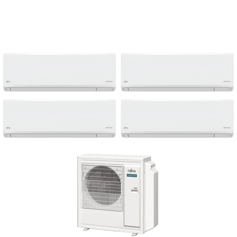 Condizionatore Fujitsu Quadri Split Inverter KN AIRSTAGE 12+12+12+12 con AOEG30KBTA4 R-32 Wi-Fi Integrato